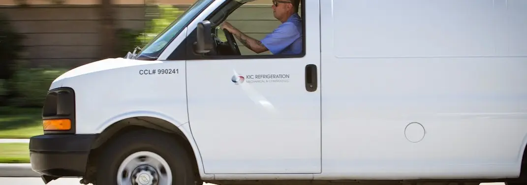 KIC Refrigeration service vehicle serving Danville area